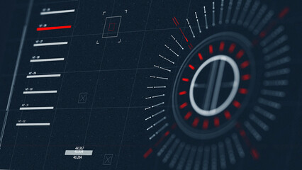 Naklejka premium Facial recognition technology used in surveillance system during nighttime operation