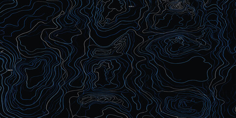 Digital topographic contour map lines abstract surface with topography abstract elevation geography navigation cartography scientific geometric background stylized minimalist complexity © MOHAMAD