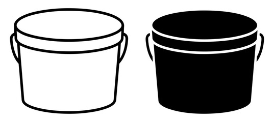 paint bucket outline filled vector icon © Bulbuli Icon Studio