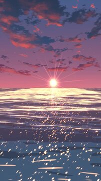 Sunset over the sea