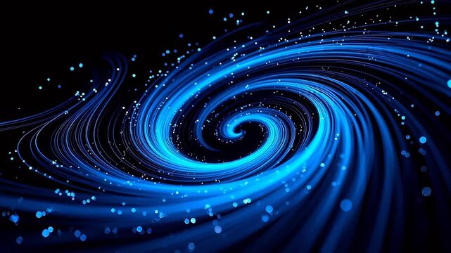 Blue spiral light pattern