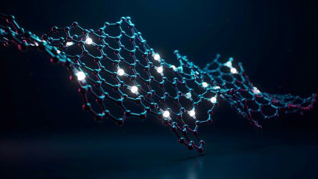 Graphene molecular lattice research network &ndash; Suitable for material science research, nanotechnology education, or advanced laboratory studies.