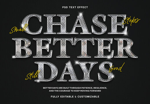 Diamond Chrome Text Effect