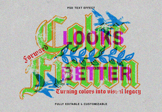 Misprint Screen Print Text Effect