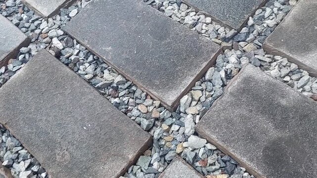 Natural stepping stones in the garden