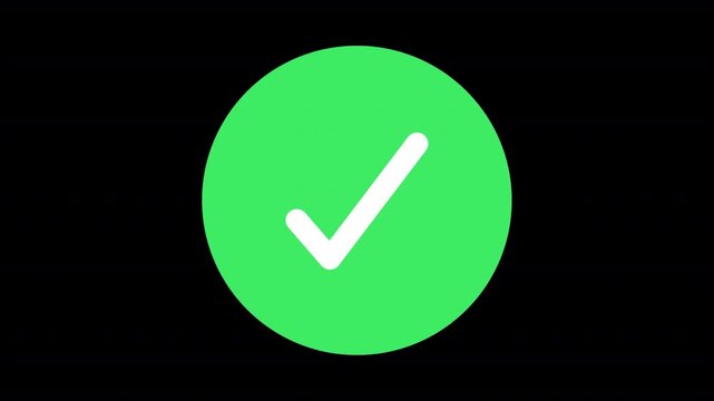 Green Check Mark Icon Animation