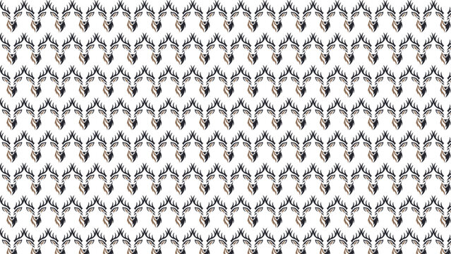 Repeating penguin pattern in rows on white background symbolizing animal repetition symmetry and decorative vector illustration