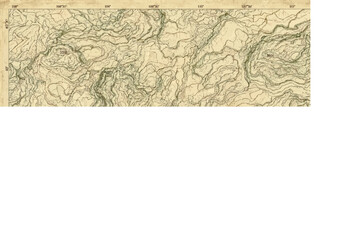 Fototapeta premium Vintage land survey map with compass rose and terrain details topographic navigation cartography geography contours wilderness exploration historical research document physical reference