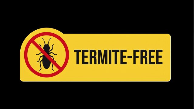 Termite Free Label PNG, Pest Resistant Badge, Anti Termite Sticker, Insect Protection Logo, Wood Treatment Certification Icon, Product Packaging Vector