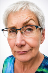 Fototapeta premium Skeptische Seniorin