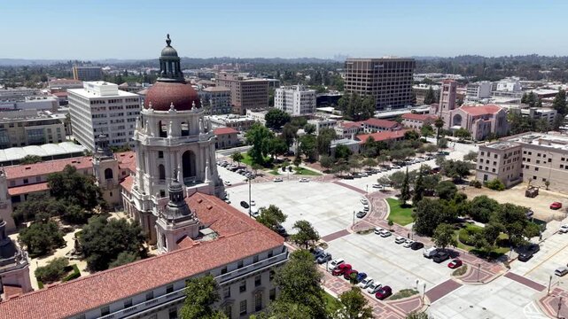aerial in downtown pasadena california