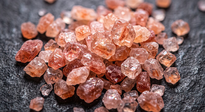Sparkling Coarse Himalayan Pink Salt Macro