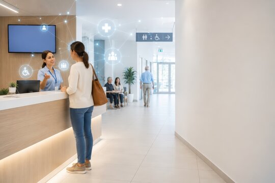 Public Clinic Reception With AI Service Network