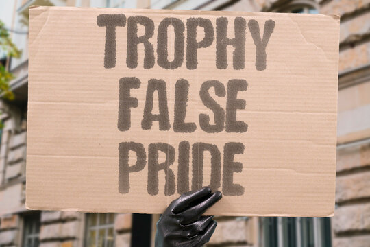 "Trophy false pride" Killing animals is not a genuine achievement. ACHIEVEMENT, GENUINE, ANIMALS, KILLING, FALSE.