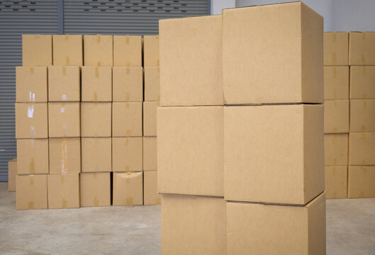Export logistics freight stack storehouse storage shipping package box warehouse distribution delivery import pile transportation industrial industry packaging cardboard cargo