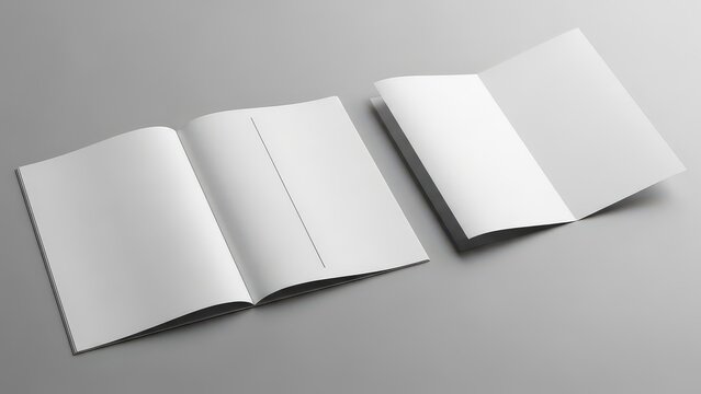 Blank book pages, empty notebook, white paper, open book