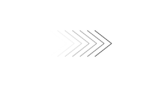 Left arrow loop animation directional navigation overlay. Directional arrow motion traffic road guidance flow. Arrow indicator animation for interface control and direction. Left right direction