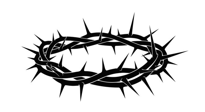 Vector illustration of crown of thorns on a transparent background