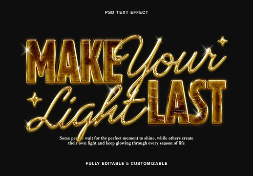 Luxury Gold Metallic Text Effect