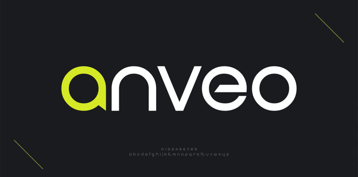Minimal modern technology logo alphabet font. Typography minimalist urban sans serif future creative logos fonts. vector illustration