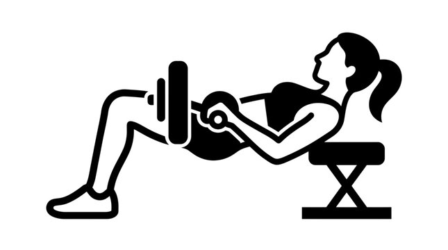 Woman Performing Dumbbell Hip Thrust Exercise for Glute Workout