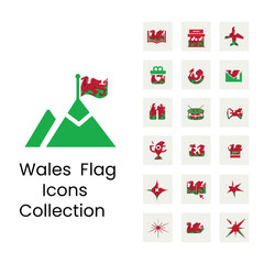 Fototapeta premium Waless flags message and love icons