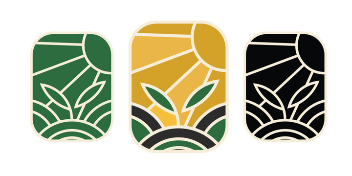 Tea Leaf and Tea Estate Logo Design for Company, Green, Healthy Living Organic Concept, Dehydration