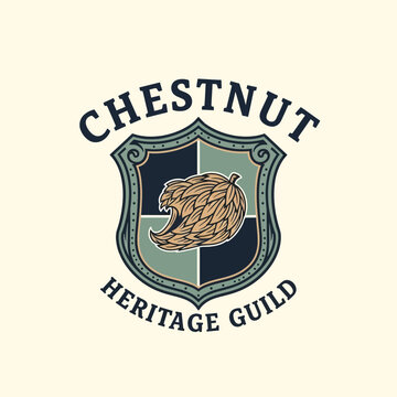 Chestnut Heritage Guild crest badge featuring a chestnut on a shield.