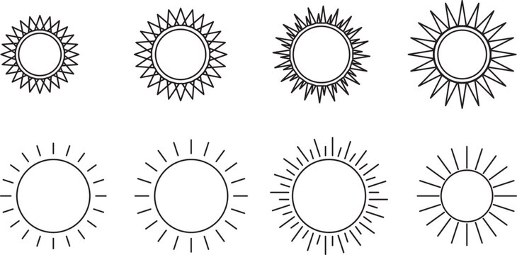 Ultraviolet rays icon animation. Animated line rotating sun rays. UV radiation. Skin care. Outdoor activity. Loop HD video with alpha channel, transparent background. Outline motion graphic
