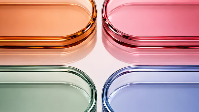 colorful glass morphism shapes background