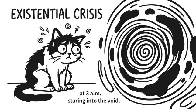Cat's existential crisis at 3 a.m. staring into the void