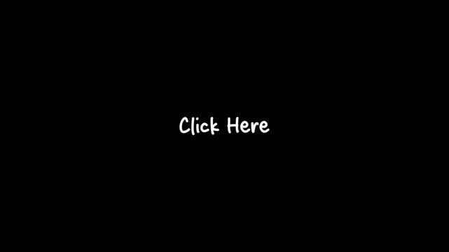 Click here handwriting animation on transparent background, Handwritten text animation on alpha channel