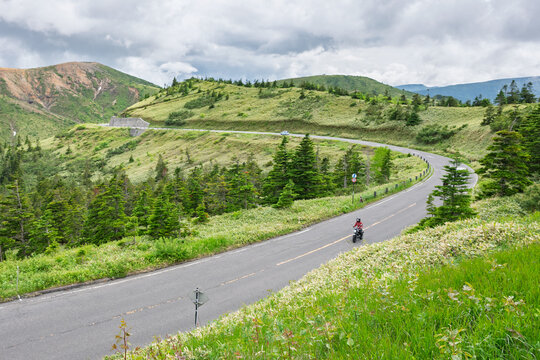 オートバイ　ツーリング　峠道（長野県国道292号線）