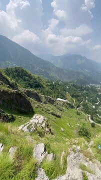 Beautiful Mountain View Overlooking Valley in Abbottabad KPK Pakistan