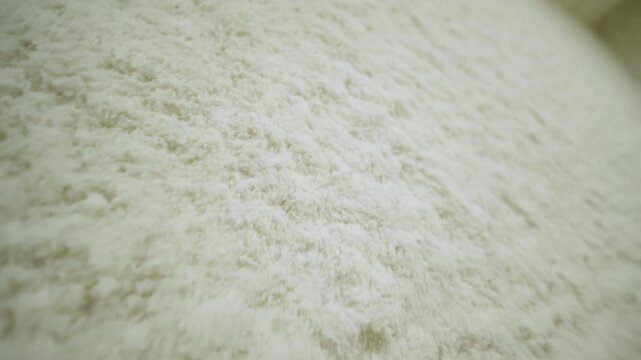 Thick crystalline layer in medical halotherapy room. Pristine natural structure looks fresh. Alternative medicine in clinical practice