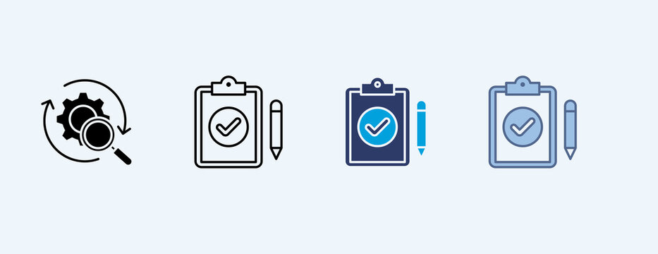 Verify Multiple Icon Illustration Vector