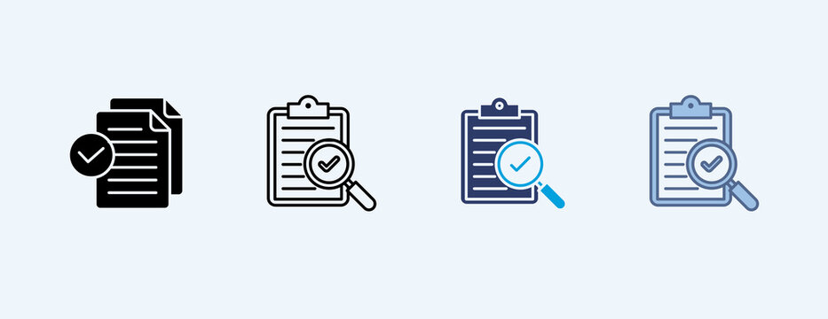 Validate Multiple Icon Illustration Vector