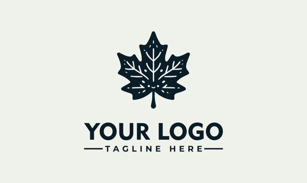 Maple leaf vector logo illustration design template