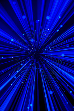 3D digital light burst with radiant data points inside