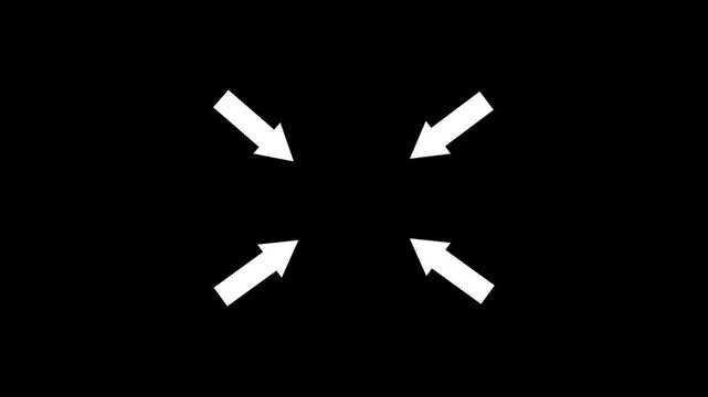 Animated Center Pointer Arrow for Video Frame Target Indicator Overlay 4K