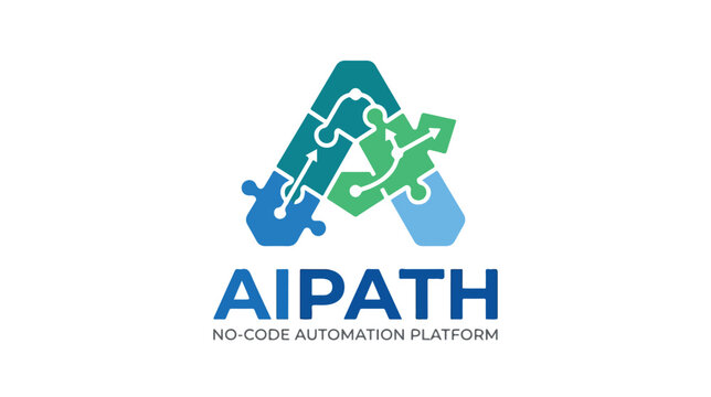 AIPATH logo design for a no code automation platform.