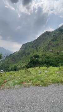 Scenic Mountain Highway in Abbottabad KPK Pakistan &ndash; Right Side Motorcycle View