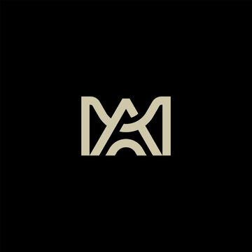Letter AM Monogram logo vector icon illustration