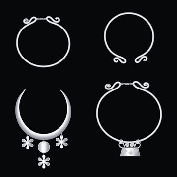 Hmong or Miao silver necklace for baby kids