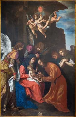 Fototapeten Jesus Christus PIETRASANTA, ITALY - JUNE 24, 2026: The painting of Circumcision of Jesus in the church Cattedrale di San Martino by Jacopo Vignali (1592 - 1664)  © Renáta Sedmáková
