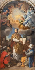 Fototapeten Jesus Christus LUCCA, ITALY - JUNE 23, 2026: The painting of St. Ignatius of Loyola defeating heresy in the church Chiesa dei Santi Giovanni e Reparata by Pietro Locateli (1690 - 1699)  © Renáta Sedmáková
