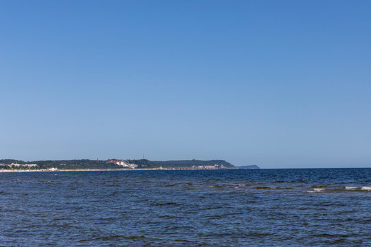 The coastline with sandy beaches near Herinsdorf, Germany