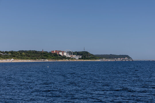 The coastline with sandy beaches near Herinsdorf, Germany