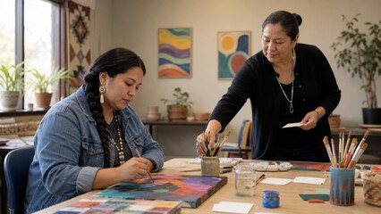 Fototapeta premium Social Prescribing Native American