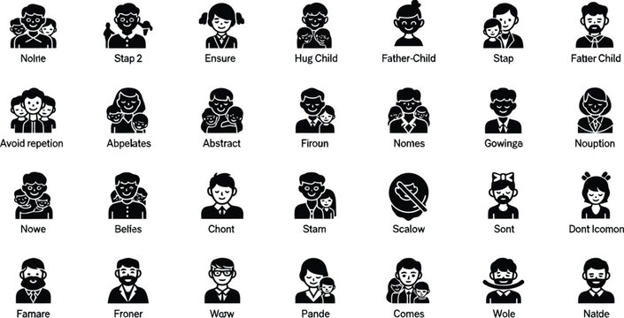 Set of diverse cartoon school children icons with different expressions and activities Vector